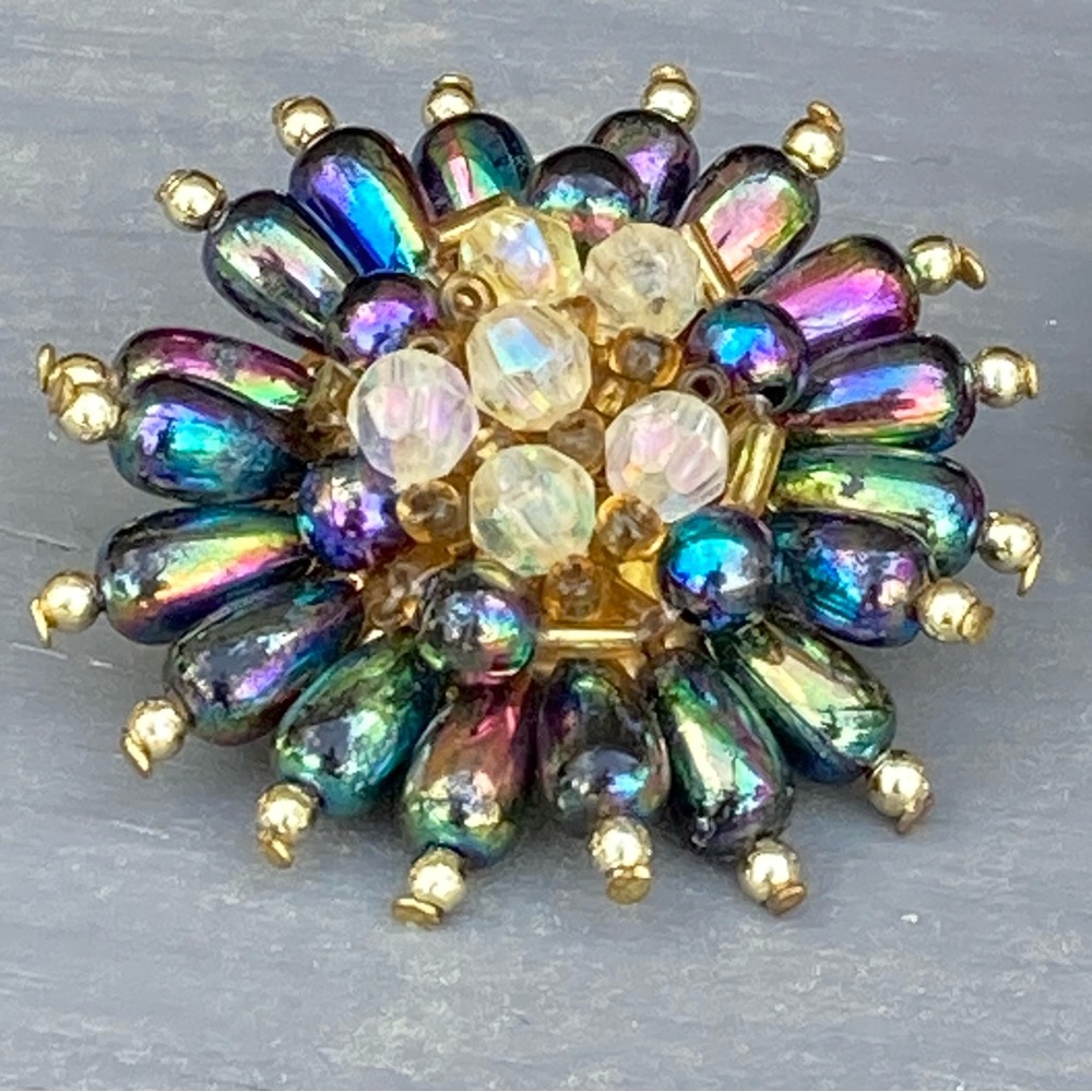 Dazzling Beaded Clip On Earrings!!